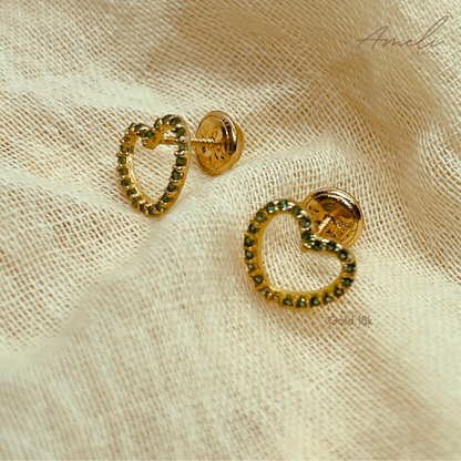 GREEN HEART EARRIGNS