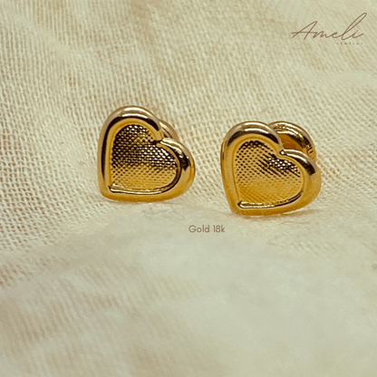 RACKET-TYPE HEART EARRIGNS