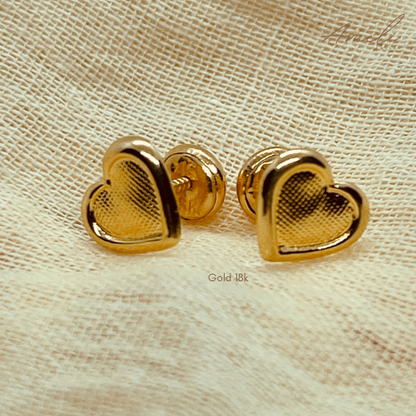 RACKET-TYPE HEART EARRIGNS