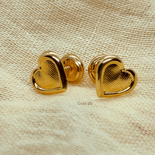 RACKET-TYPE HEART EARRIGNS