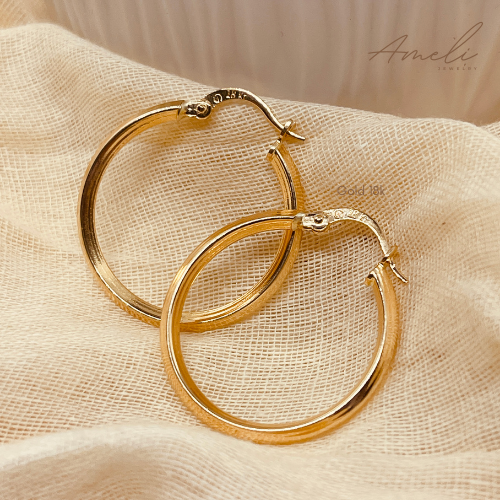 BIG FLAT HOOP EARRINGS