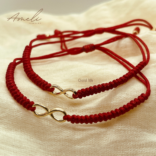 INFINITE RED WOVEN BRACELET