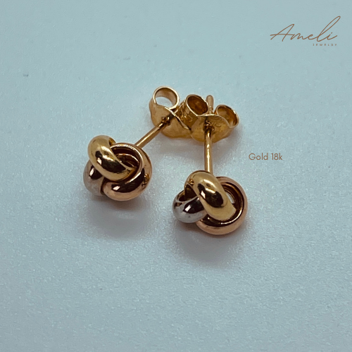 ROUND THREE GOLD EARRIGNS