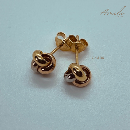 ROUND THREE GOLD EARRIGNS