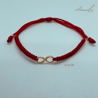 INFINITE RED WOVEN BRACELET